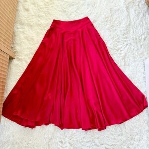 Free People Chilco Side Slit Satin Maxi Skirt, Size 2